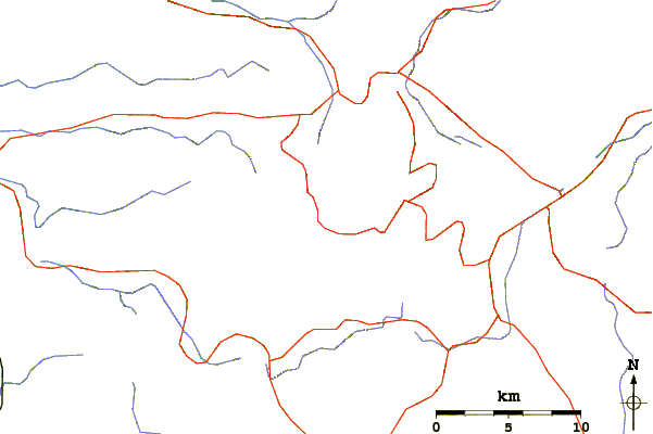 Roads and rivers around Norikura