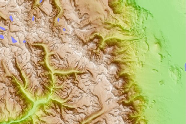 Surf breaks located close to Norman Clyde Peak