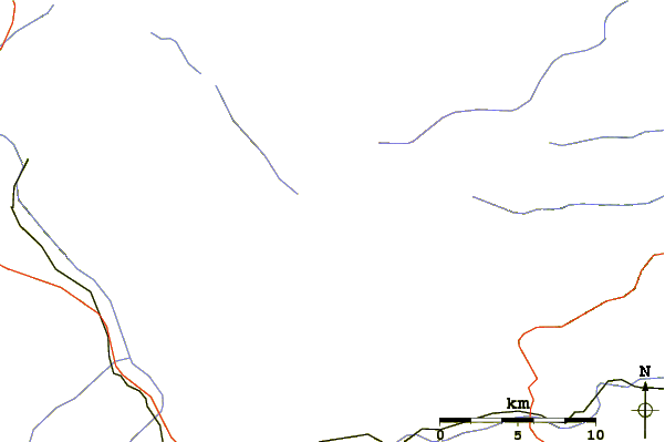 Roads and rivers around North Arapaho Peak