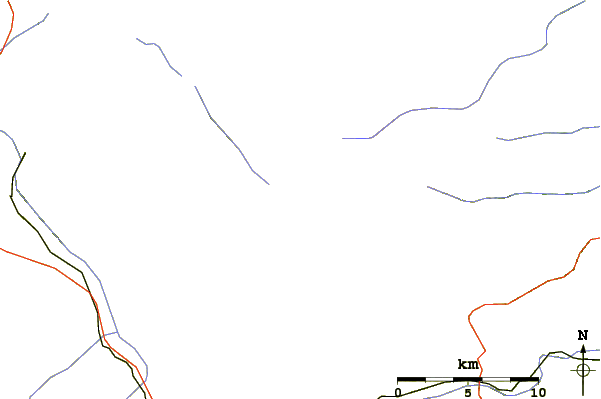 Roads and rivers around North Arapahoe Peak