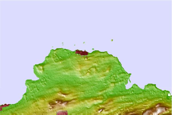 Surf breaks located close to North Berwick Law