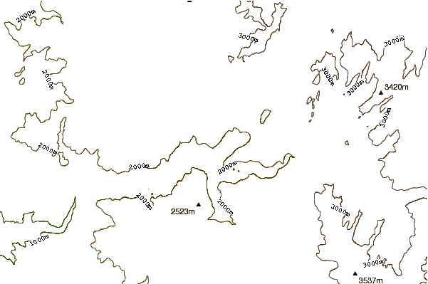 Mountain peaks around North Dome