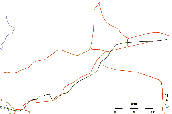 Roads and rivers around North Eaglenest Mountain