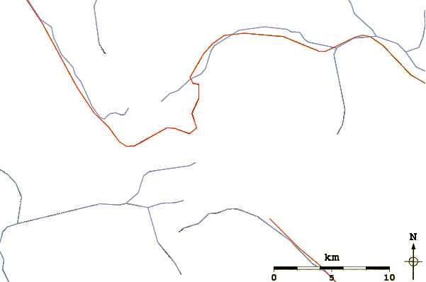 Roads and rivers around North Early Winters Spire