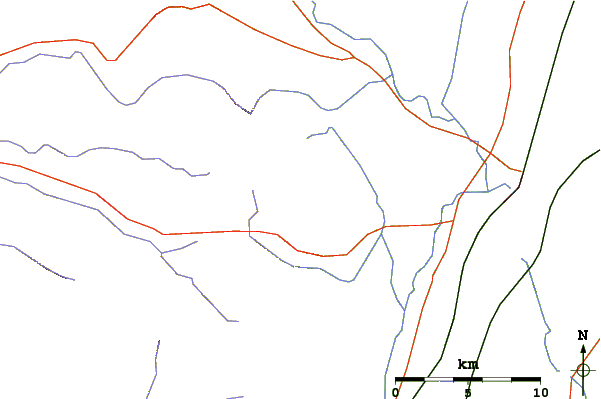 Roads and rivers around North Mountain (Catskills)