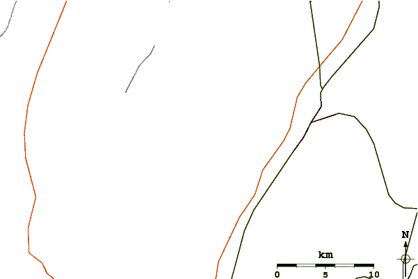 Roads and rivers around North Mountain (Virginia-West Virginia)