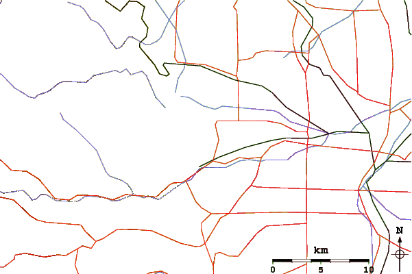 Roads and rivers around North Table Mountain