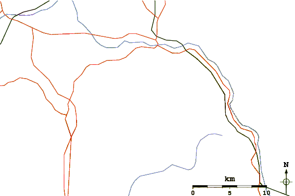 Roads and rivers around North Twin Mountain (New Hampshire)