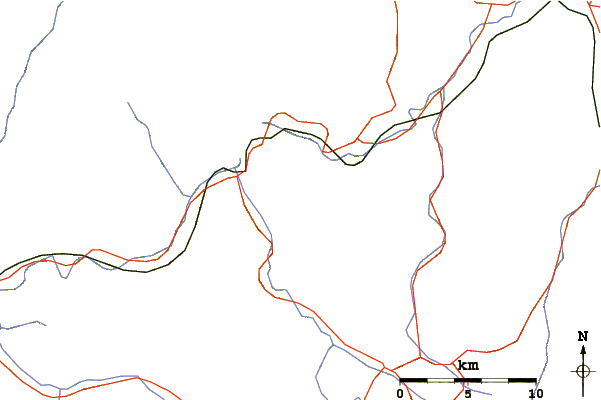 Roads and rivers around Numazawa