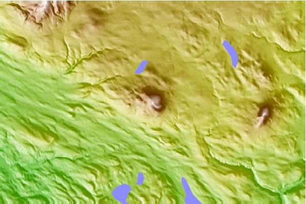 Surf breaks located close to Nuthinaw Mountain