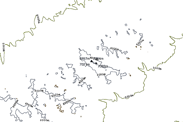 Mountain peaks around Nyainqêntanglha Peak or Nyainqêntanglha Feng (念青唐古拉峰)