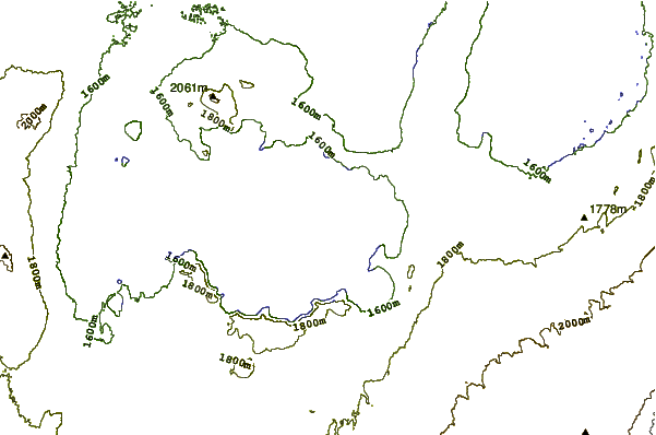 Mountain peaks around O'a Caldera