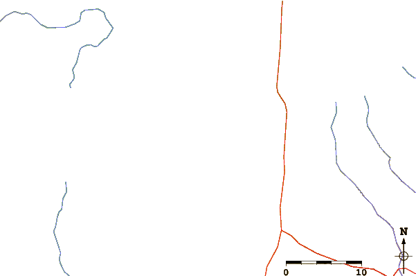 Roads and rivers around O'a Caldera