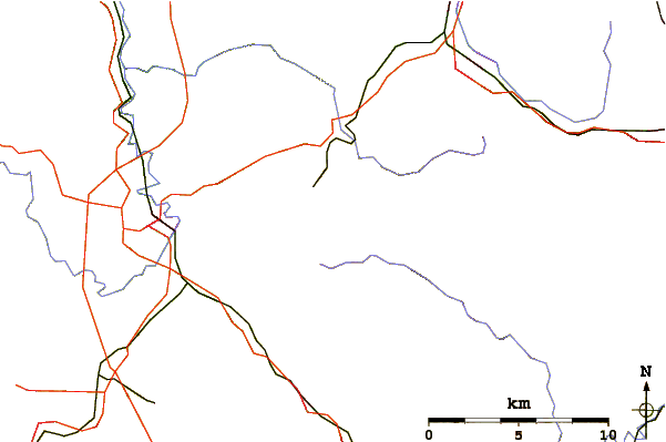 Roads and rivers around Oberhohenberg