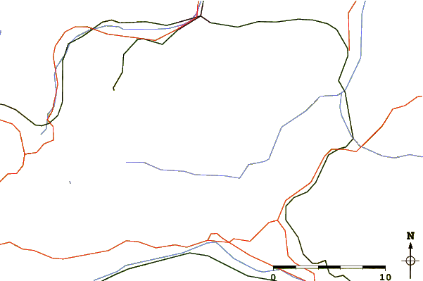 Roads and rivers around Oberreintalschrofen