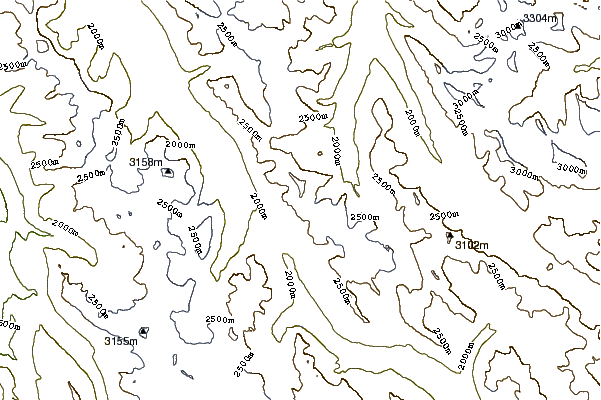 Mountain peaks around Observation Peak