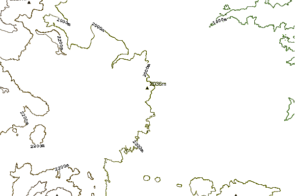 Mountain peaks around Ocate volcanic field