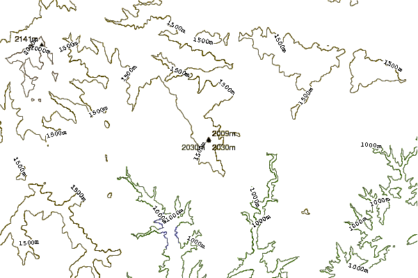 Mountain peaks around Ocejon