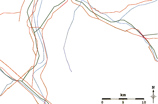 Roads and rivers around Ochsenkopf