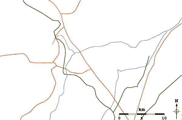 Roads and rivers around Odell Butte