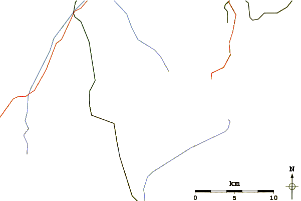 Roads and rivers around Oeschinenhorn