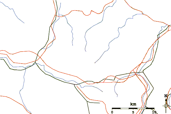 Roads and rivers around Oiz