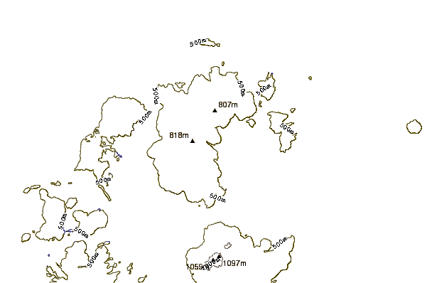 Mountain peaks around Okataina