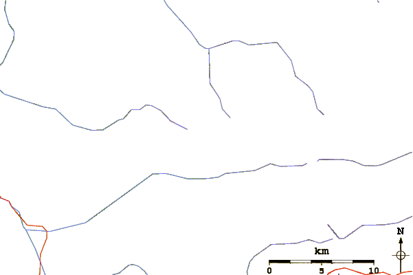 Roads and rivers around Olan (mountain)