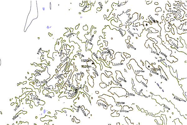 Mountain peaks around Ølfjellet