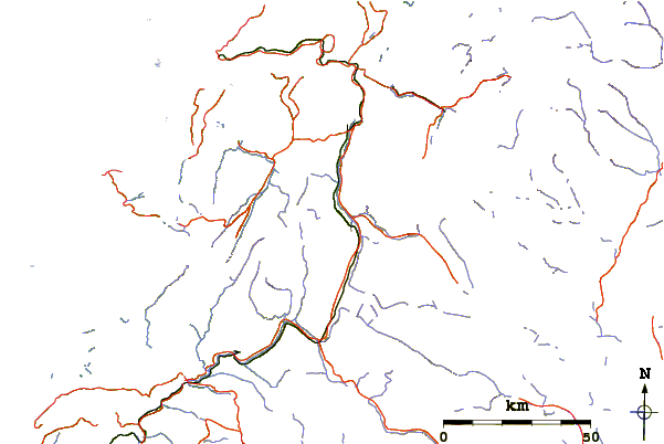 Roads and rivers around Ølfjellet
