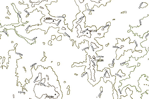 Mountain peaks around Oligyrtos