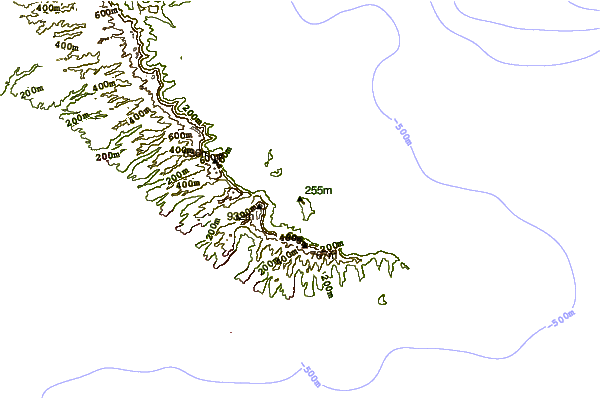 Mountain peaks around Olomana (mountain)