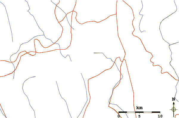 Roads and rivers around Olytsikas or Tomaros