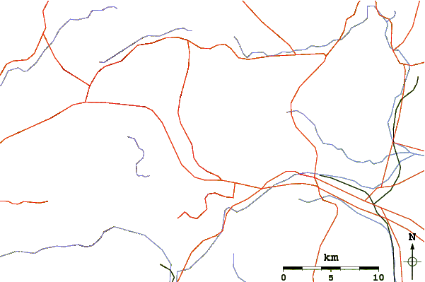 Roads and rivers around Omanago Group