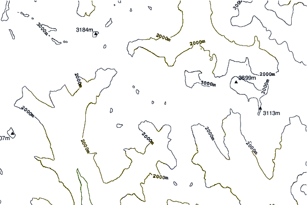 Mountain peaks around Omega Peak