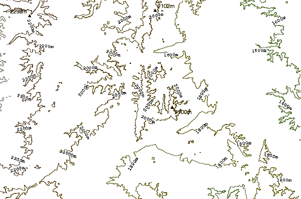 Mountain peaks around One Tree Peak