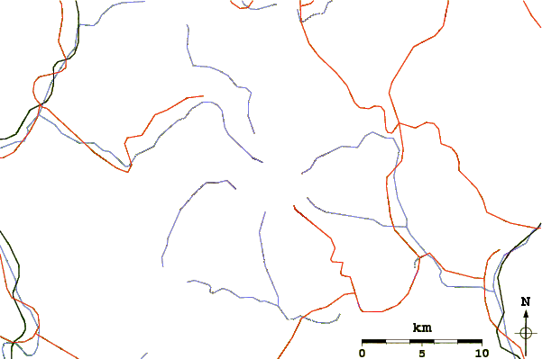 Roads and rivers around Ontake or On-take