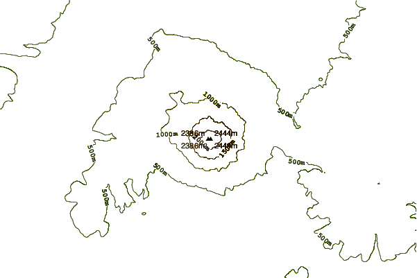 Mountain peaks around Opala