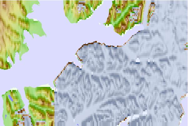 Surf breaks located close to Operafjellet