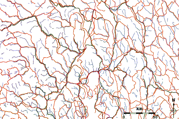 Roads and rivers around Oppkuven