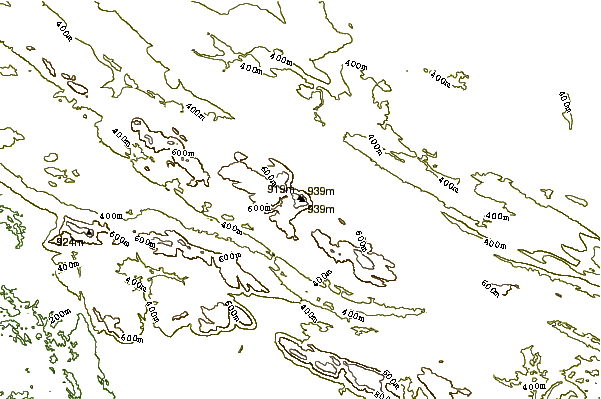 Mountain peaks around Mount Ord