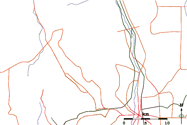 Roads and rivers around Ormes Peak