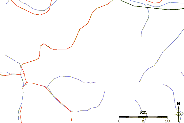 Roads and rivers around Ortler