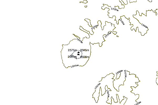 Mountain peaks around Osorno (volcano)