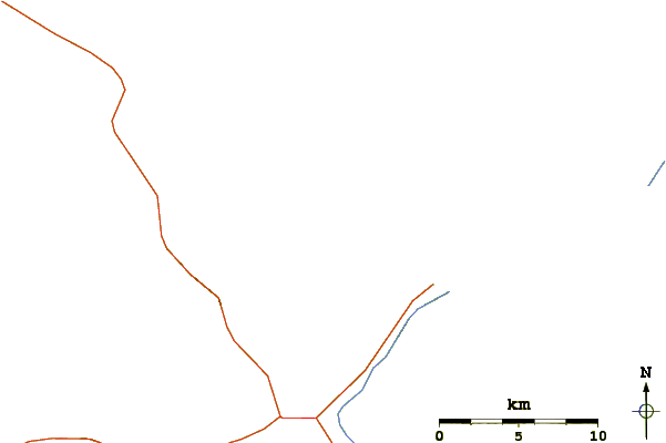 Roads and rivers around Osorno (volcano)