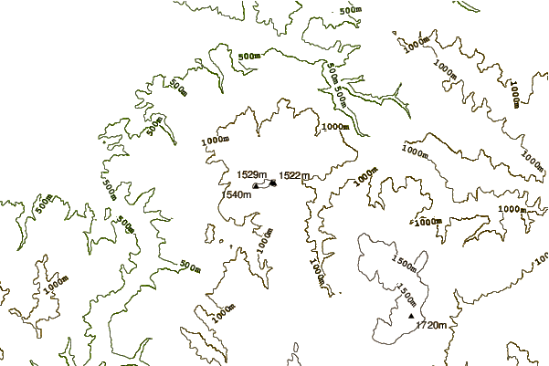 Mountain peaks around Ostrozub