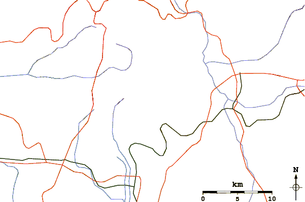 Roads and rivers around Othry