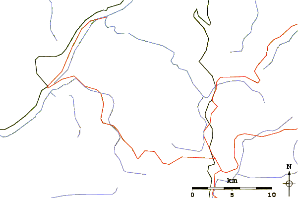 Roads and rivers around Ötscher