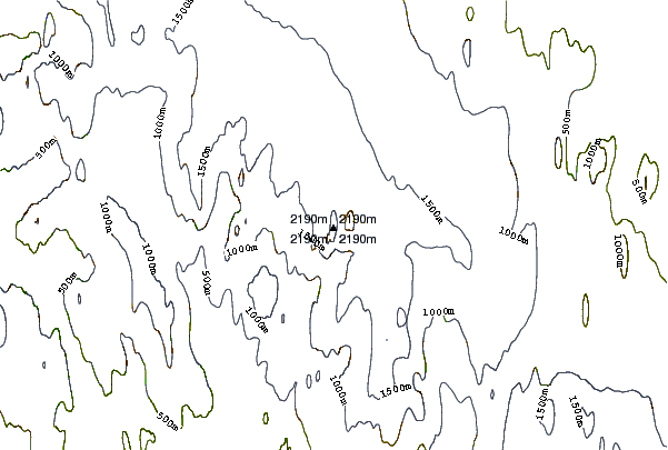 Mountain peaks around Outlook Peak