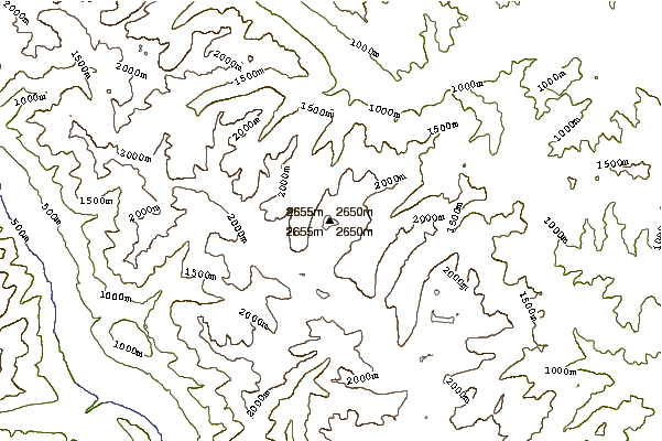 Mountain peaks around Oval Peak